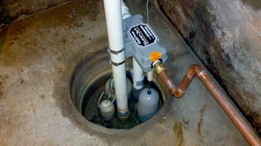 Sump pump in basement